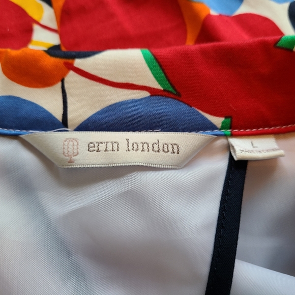 Erin London, Woman's Long Sleeve Blazer, Size: Large Color: Flower Pattern - Picture 15 of 16